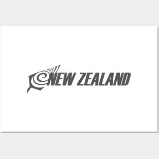 NZ Koru Silver Fern Posters and Art